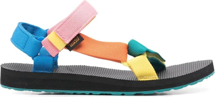 Colour-Block Open-Toe Sandals