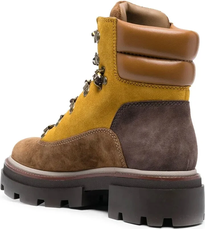 Colour-Block Panelled Leather Ankle Boots - Image 3