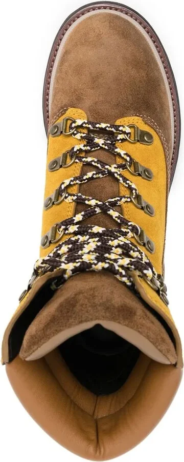 Colour-Block Panelled Leather Ankle Boots - Image 4