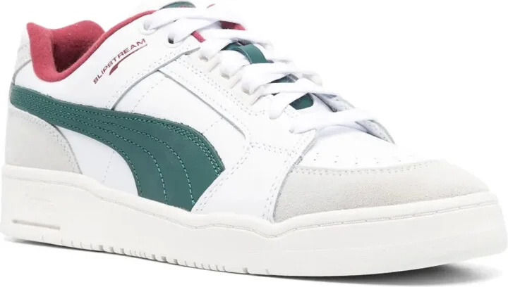 Colour-Block Panelled Leather Low-Top Sneakers - Image 2