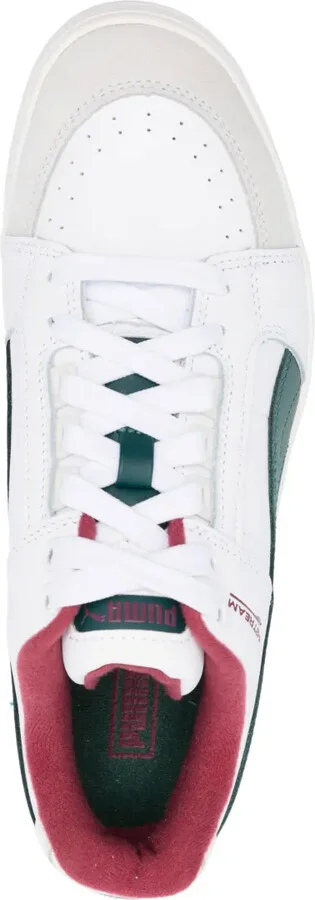Colour-Block Panelled Leather Low-Top Sneakers - Image 4