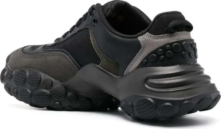 Colour-Block Panelled Leather Sneakers - Image 3