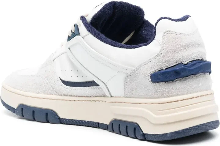 Colour-Block Panelled Leather Sneakers - Image 3
