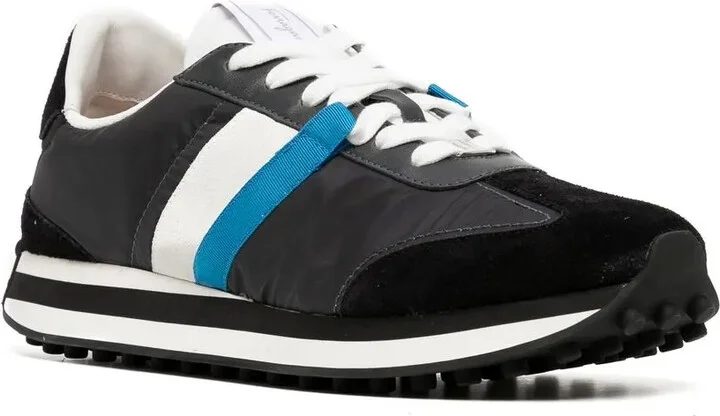 Colour-Block Panelled Low-Top Sneakers - Image 2