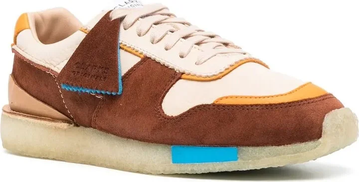Colour-Block Panelled Low-Top Sneakers - Image 2