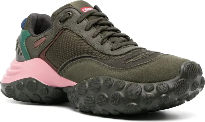 Colour-Block Panelled Low-Top Sneakers - Image 2