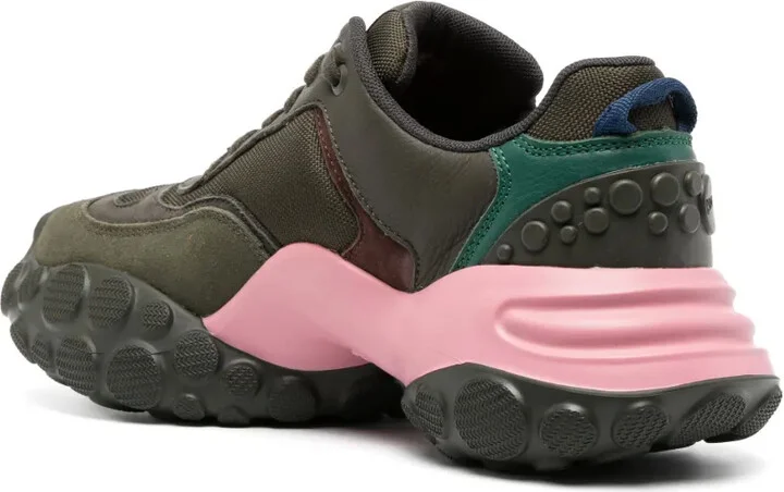 Colour-Block Panelled Low-Top Sneakers - Image 3