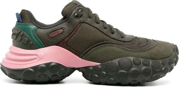 Colour-Block Panelled Low-Top Sneakers