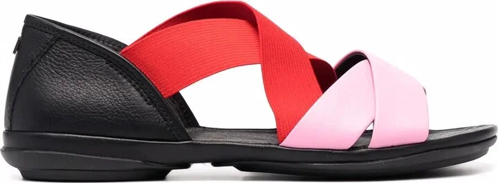 Colour-Block Strap Sandals