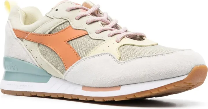 Colour-Block Suede Low-Top Sneakers - Image 2