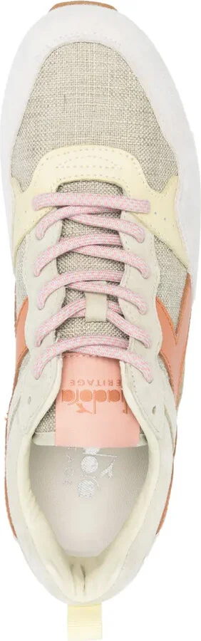 Colour-Block Suede Low-Top Sneakers - Image 4