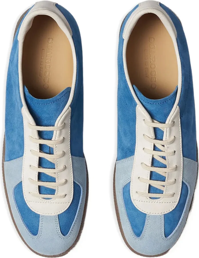 Colour-Blocked Suede Sneakers - Image 4