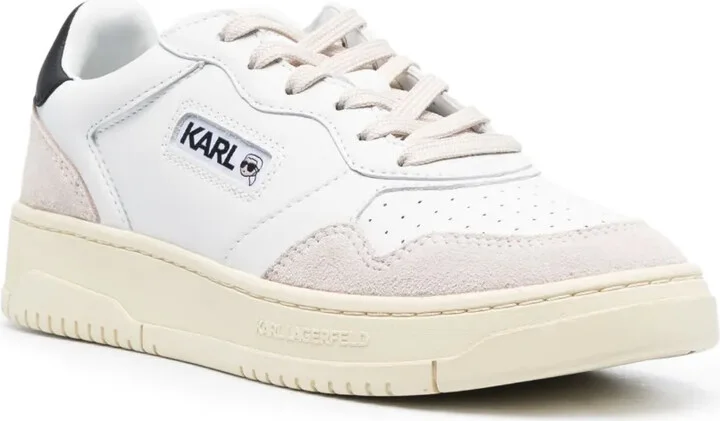 Colour-Panelled Leather Sneakers - Image 2
