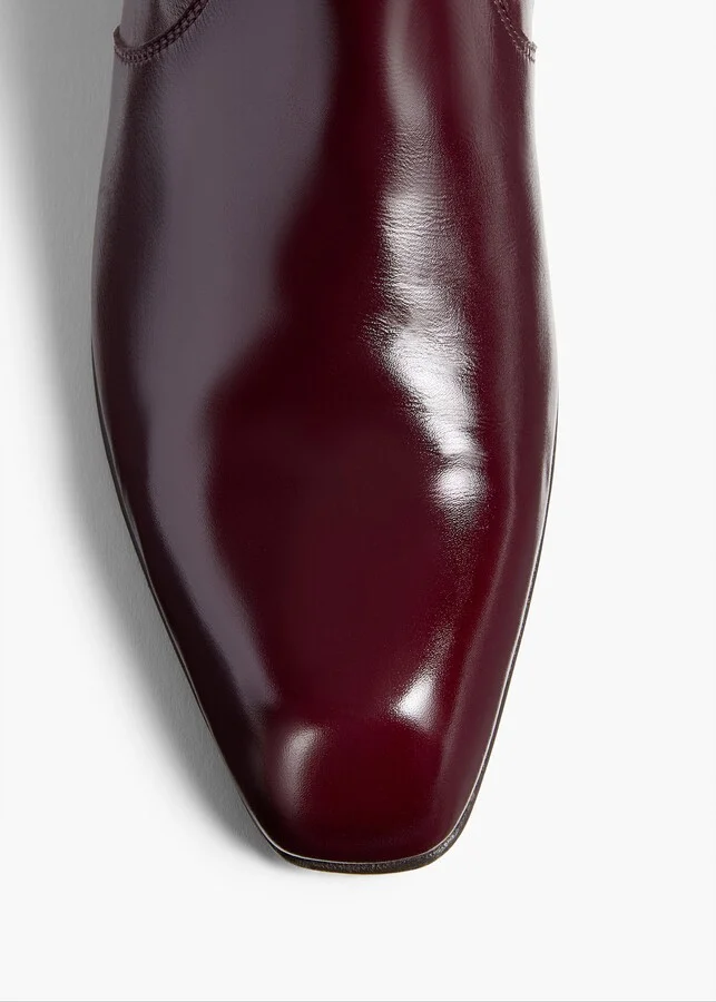 Colt Ankle Boot in Bordeaux Glazed Leather - Image 3