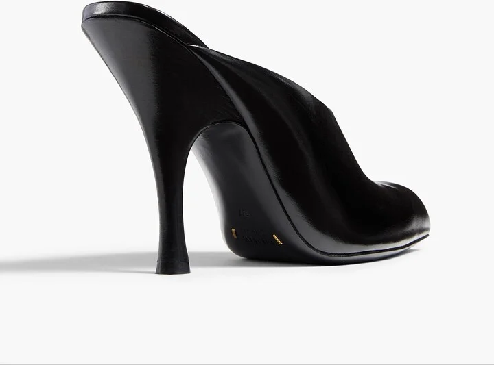 Colt Mule in Black Glazed Leather - Image 3