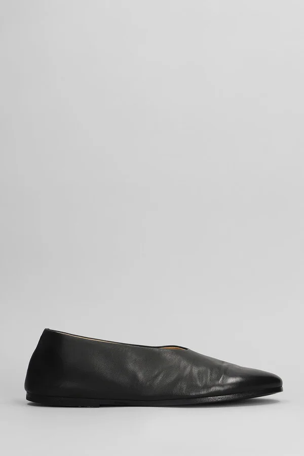 Coltellaccio Ballet Flats In Black Leather