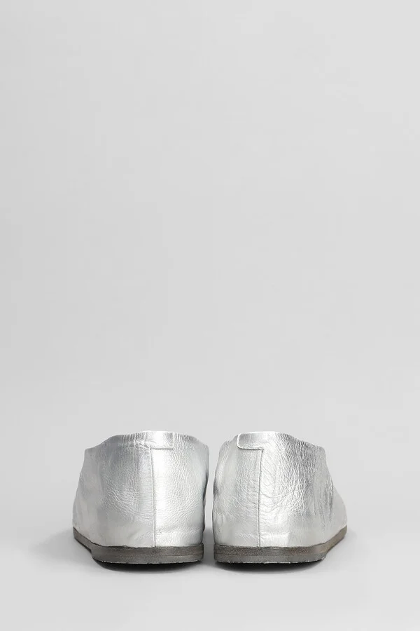 Coltellaccio Ballet Flats In Silver Leather - Image 4