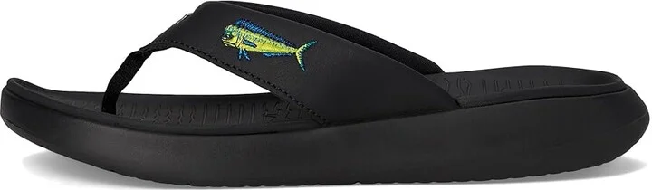 Columbia Boatside Fish Flip Men's Sandals Black/Black : 9 D - Medium, Rubber - Image 6