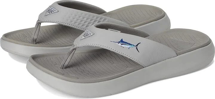 Columbia Boatside Fish Flip Men's Sandals Slate Grey/Ti Titanium : 12 D - Medium, Rubber