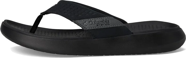Columbia Boatside Flip Lea Men's Sandals Black/Black : 13 D - Medium, Rubber - Image 6