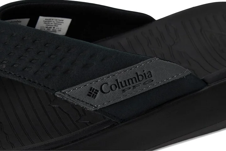 Columbia Boatside Flip Lea Men's Sandals Black/Black : 13 D - Medium, Rubber - Image 7