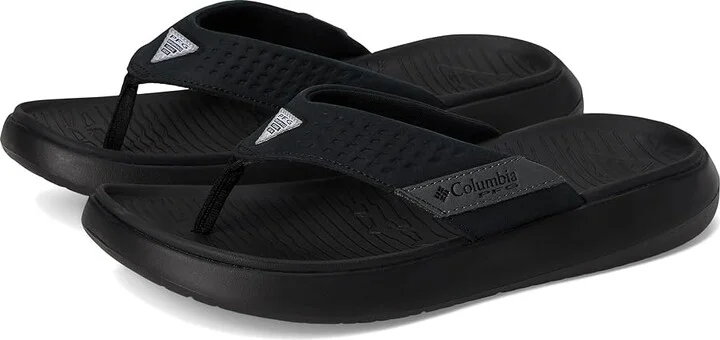 Columbia Boatside Flip Lea Men's Sandals Black/Black : 13 D - Medium, Rubber