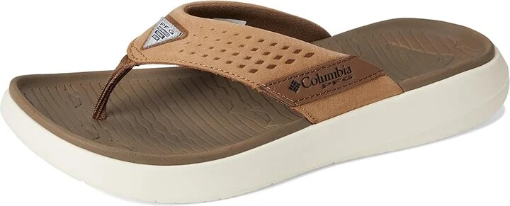 Columbia Boatside Flip Lea Men's Sandals Dark Truffle/Elk : 9 D - Medium, Rubber - Image 5