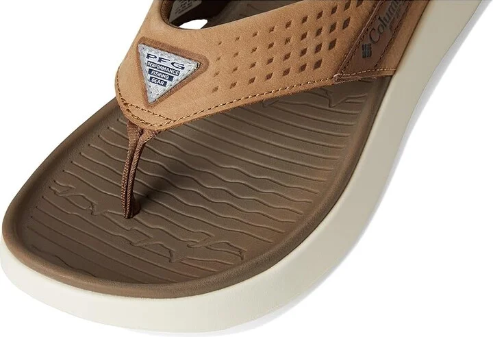 Columbia Boatside Flip Lea Men's Sandals Dark Truffle/Elk : 9 D - Medium, Rubber - Image 7