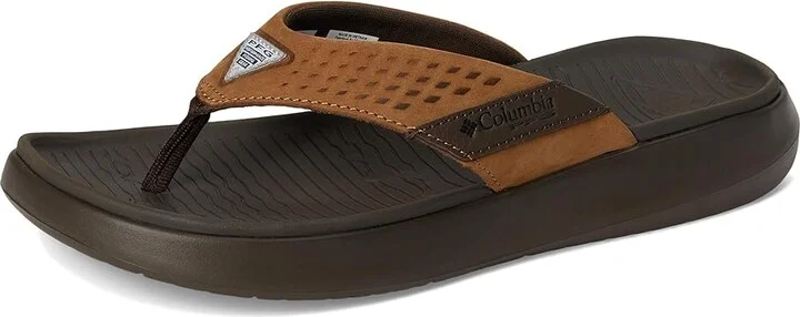 Columbia Boatside Flip Lea Men's Sandals Tundra/Light Brown : 8 D - Medium, Rubber - Image 5