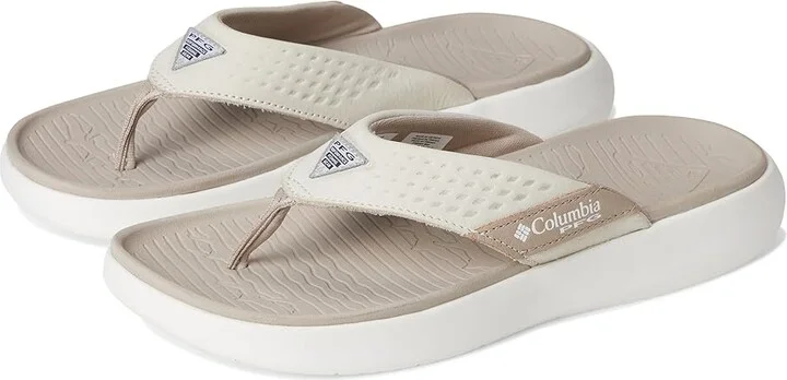Columbia Boatside Flip Lea PFG Women's Sandals Crushed Clay/Dark Stone : 12 B - Medium, Rubber