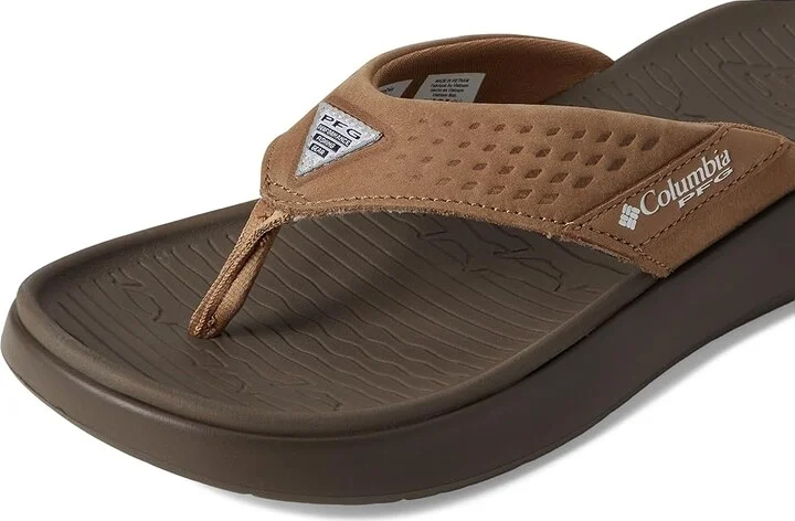 Columbia Boatside Flip Lea PFG Women's Sandals Sahara/Delta : 12 B - Medium, Rubber - Image 7