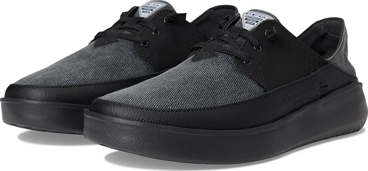 Columbia Boatside Relaxed PFG Men's Shoes Black/Shark : 8 D - Medium, Mesh