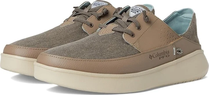 Columbia Boatside Relaxed PFG Men's Shoes Wet Sand/Crushed Blue : 10 E - Wide, Mesh