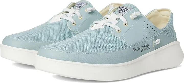 Columbia Boatsidetm Breathe Relaxed PFG Men's Shoes Crushed Blue/Lemon Wash : 12 E - Wide, Mesh