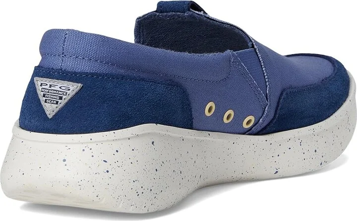 Columbia Boatsidetm PFG Men's Shoes Bluebell/Lemon Wash : 12 D - Medium, Canvas/Suede - Image 4