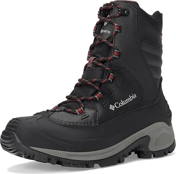 Columbia Bugaboot III Men's Shoes Black/Bright Red 1 : 10 D - Medium, Leather - Image 5