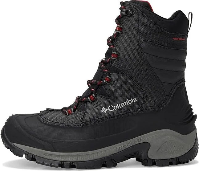 Columbia Bugaboot III Men's Shoes Black/Bright Red 1 : 10 D - Medium, Leather - Image 6