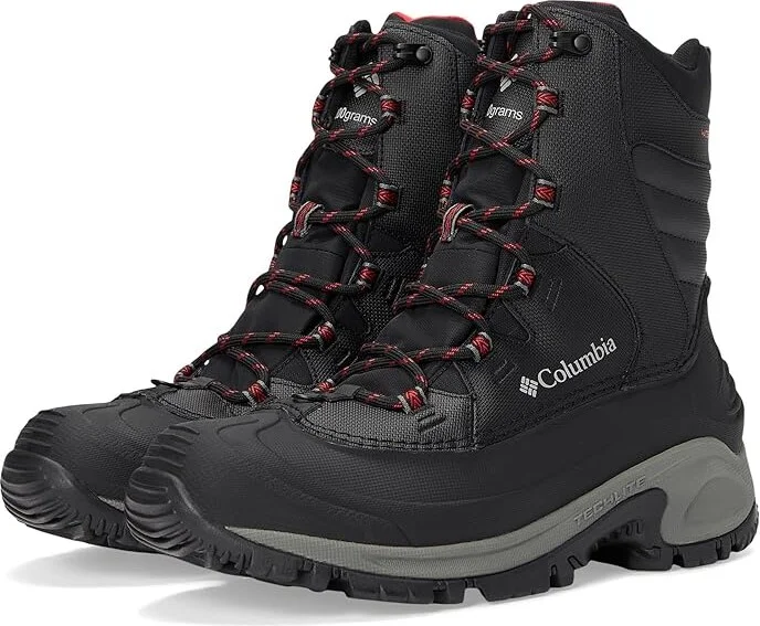 Columbia Bugaboot III Men's Shoes Black/Bright Red 1 : 10 D - Medium, Leather