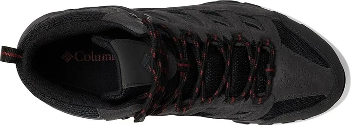 Columbia Crestwood Mid Waterproof Men's Shoes Black/Charcoal : 10 E - Wide, Suede/Textile - Image 2