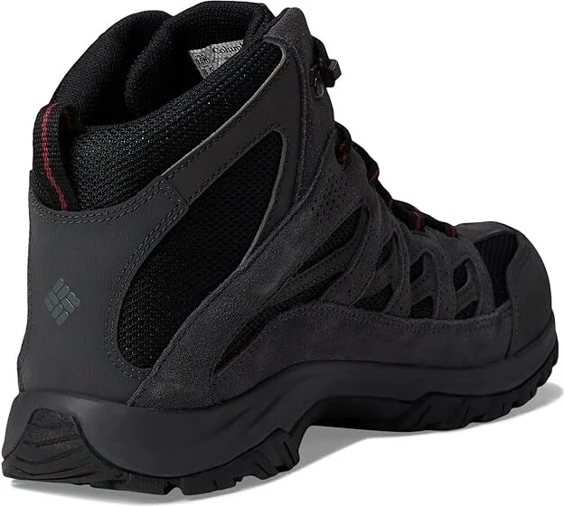 Columbia Crestwood Mid Waterproof Men's Shoes Black/Charcoal : 10 E - Wide, Suede/Textile - Image 4