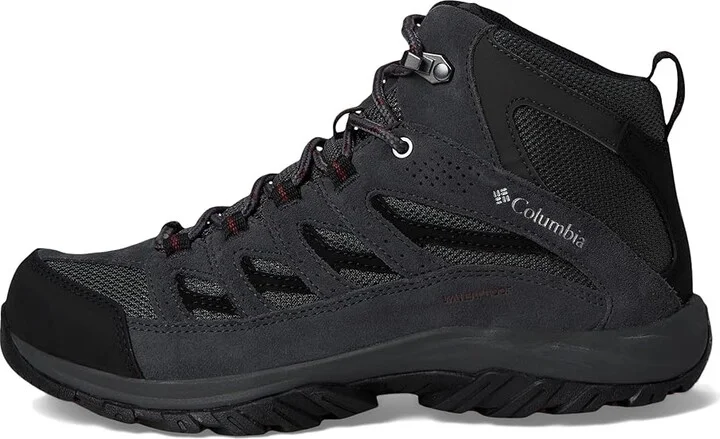 Columbia Crestwood Mid Waterproof Men's Shoes Dark Grey/Deep Rust : 13 D - Medium, Suede/Textile - Image 6