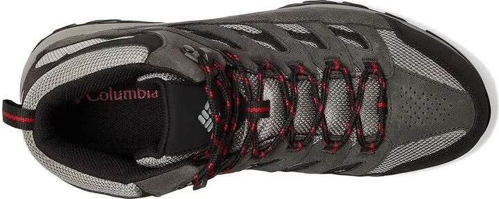 Columbia Crestwood Mid Waterproof Men's Shoes Dark Grey/Mountain Red : 17 D - Medium, Suede/Textile - Image 2