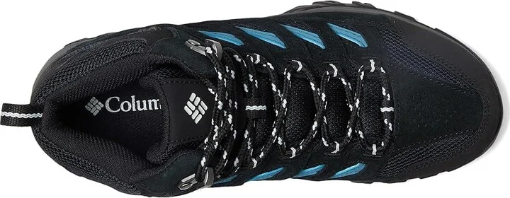 Columbia Crestwood Mid Waterproof Women's Shoes Black/Skylight : 5.5 B - Medium, Synthetic/Textile - Image 2
