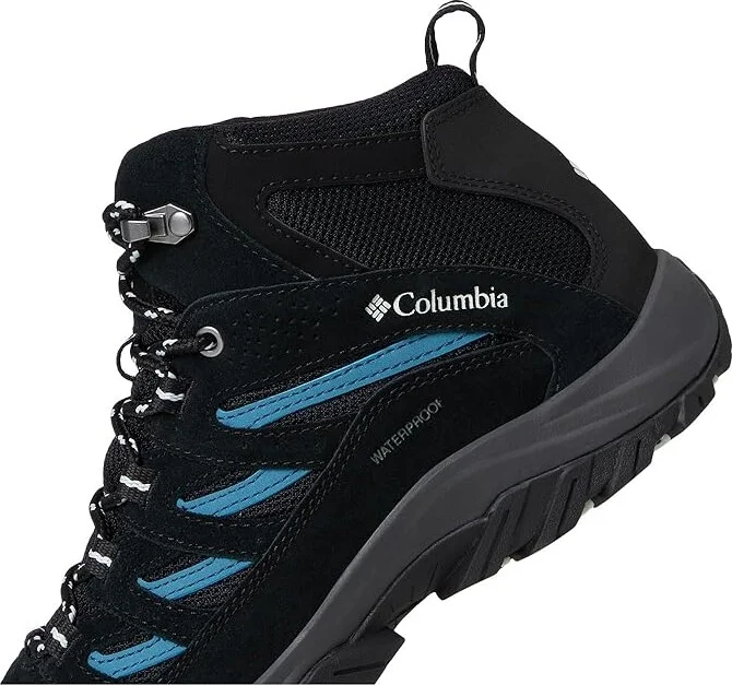 Columbia Crestwood Mid Waterproof Women's Shoes Black/Skylight : 5.5 B - Medium, Synthetic/Textile - Image 7