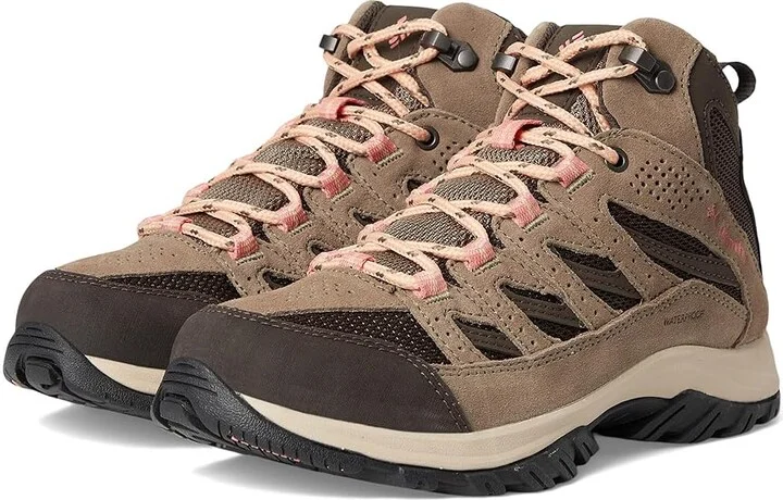 Columbia Crestwood Mid Waterproof Women's Shoes Cordovan/Mud : 6 D - Wide, Synthetic/Textile