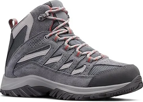 Columbia Crestwood Mid Waterproof Women's Shoes Graphite/Daredevil : 12 B - Medium, Synthetic/Textile