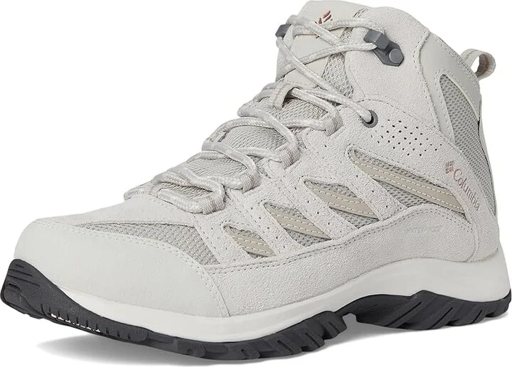 Columbia Crestwood Mid Waterproof Women's Shoes Moonstone/Soft Taupe : 8.5 D - Wide, Synthetic/Textile - Image 5