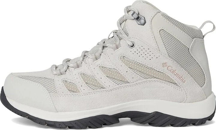 Columbia Crestwood Mid Waterproof Women's Shoes Moonstone/Soft Taupe : 8.5 D - Wide, Synthetic/Textile - Image 6