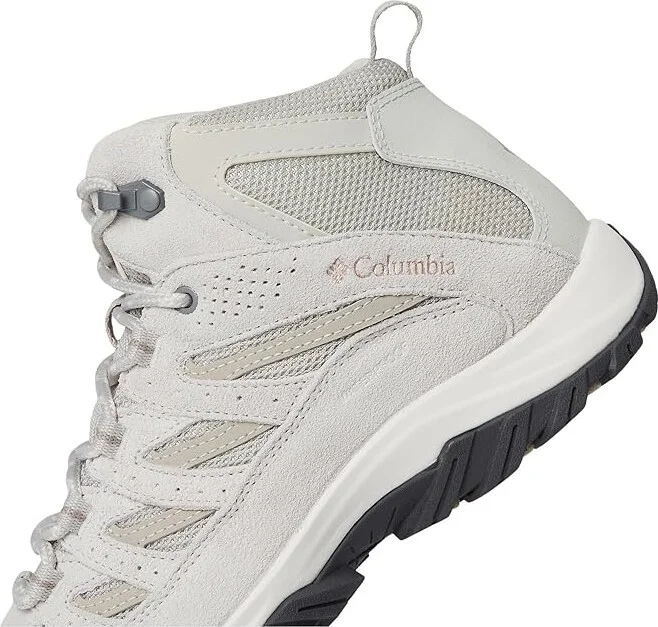 Columbia Crestwood Mid Waterproof Women's Shoes Moonstone/Soft Taupe : 8.5 D - Wide, Synthetic/Textile - Image 7