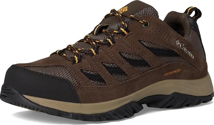 Columbia Crestwood Waterproof Men's Shoes Mud/Squash 1 : 11 D - Medium, Suede/Textile - Image 5
